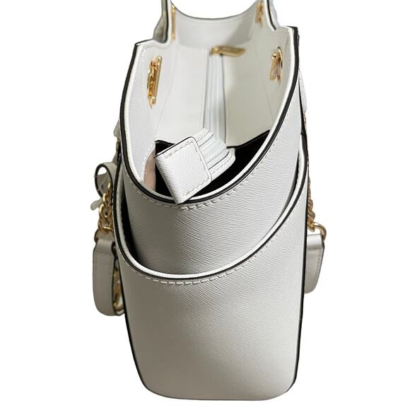 Michael Kors MK Jet Set Travel Lg Chain Saffiano Leather Shoulder Bag Tote $558 - Picture 6 of 11